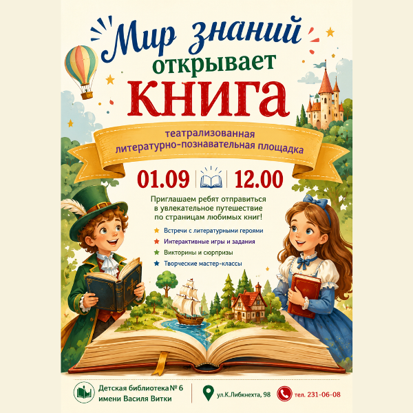 Мир знаний открывает книга