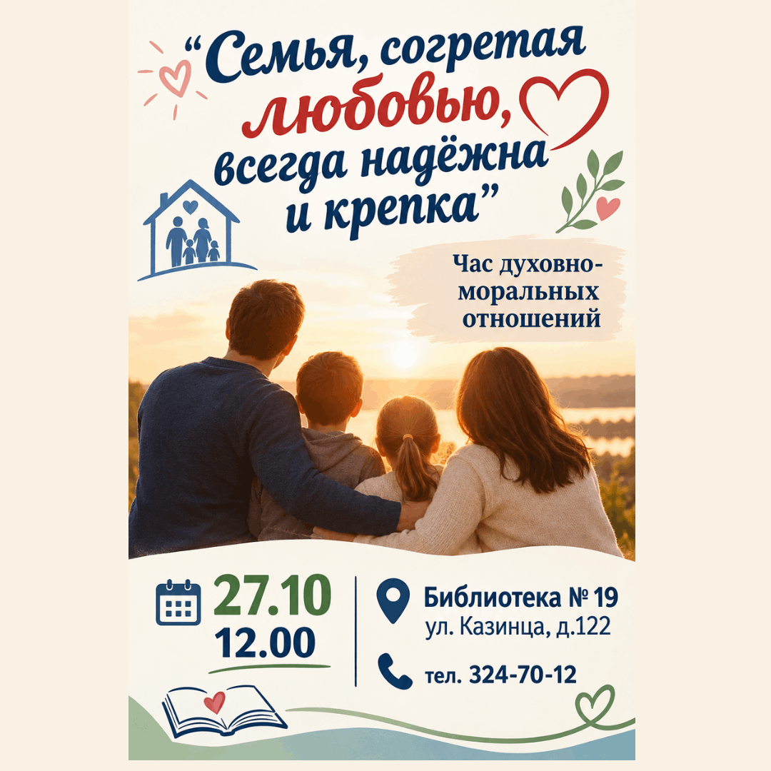 Семья, согретая любовью, всегда надёжна и крепка